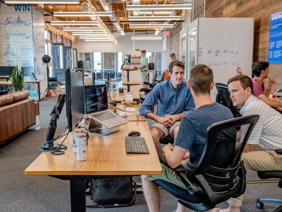 Modern office meeting